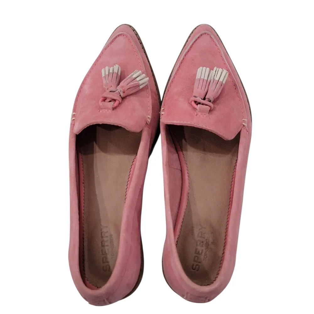 Sperry Top-Sider Saybrook Painted Tassel Loafers Slip-On Shoe Pink Womens 7.5 - Picture 3 of 17